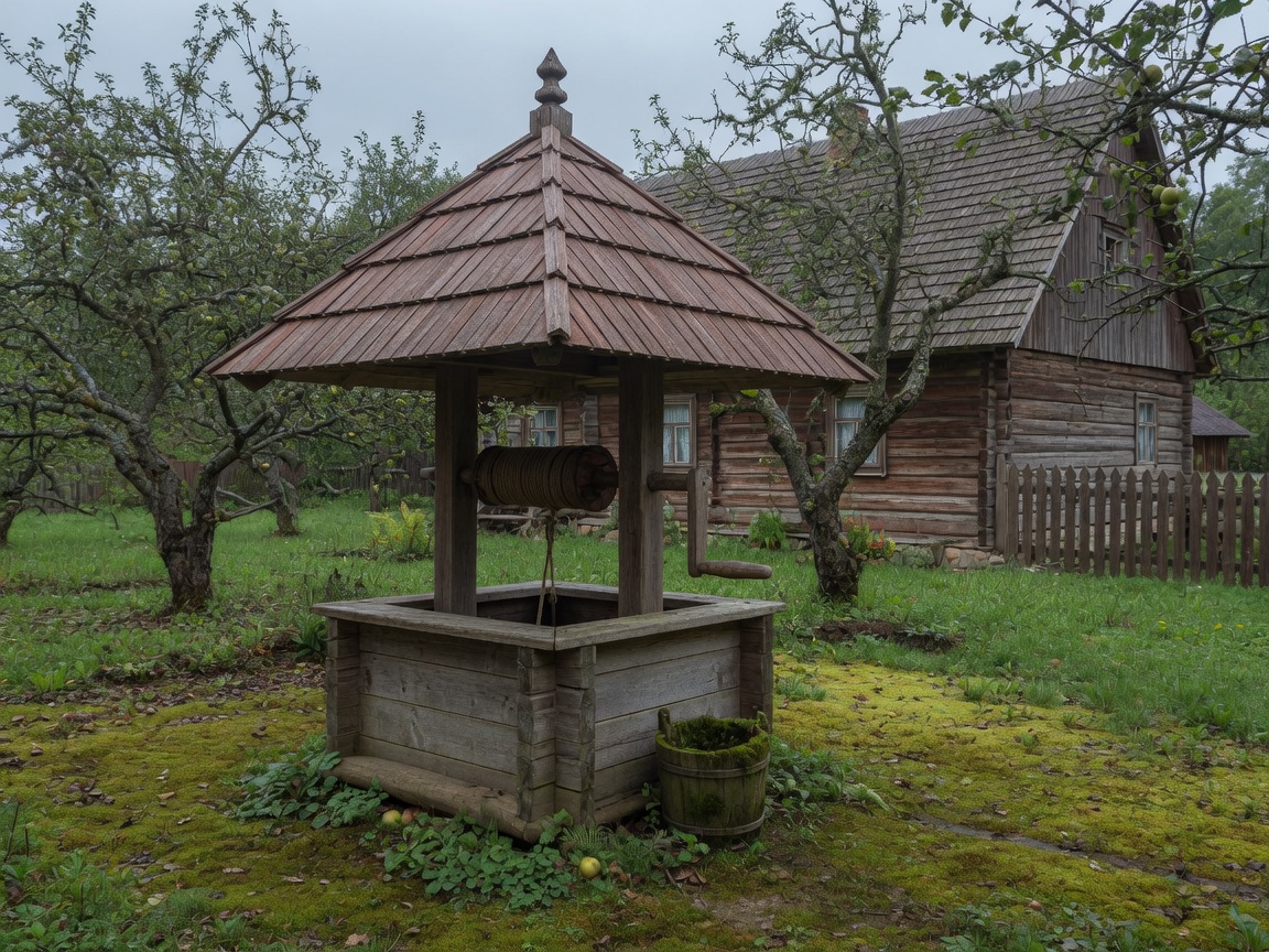 Tradicionāla koka aka ābeļdārzā